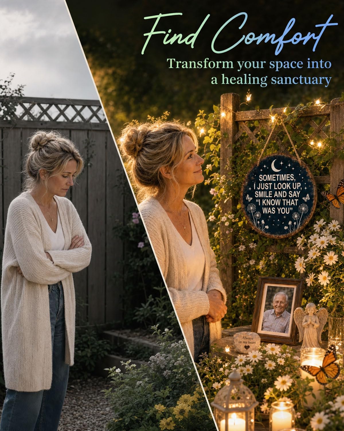 Memorial Garden Hanging Sign – “I Know That Was You” Remembrance Decor for Loss of Loved One or Pet