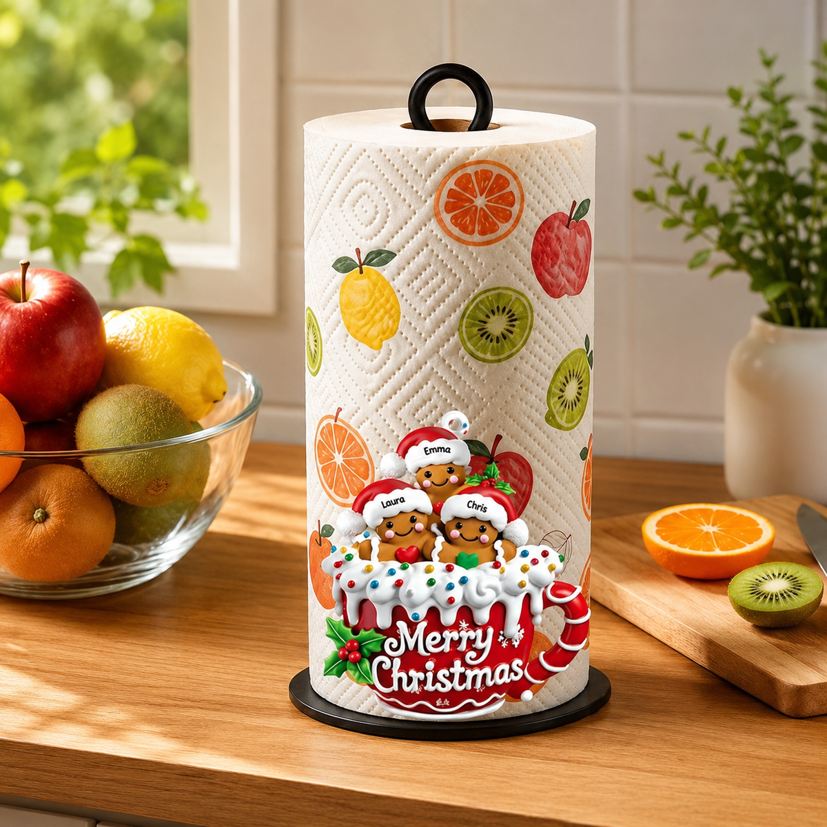Reusable Decorative Countertop Paper Towel Holder – Themed Kitchen Paper Towel Stand