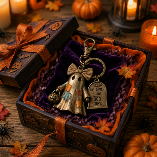 Halloween Ghost Squad Keychain - Cute Spooky Ghost Charm For Keys, Bags & Backpacks
