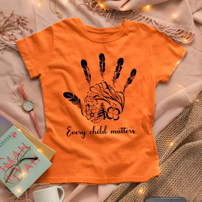 Every Child Matters Native Handprint Luxe Native American Unisex T-shirt/Hoodie/Sweatshirt