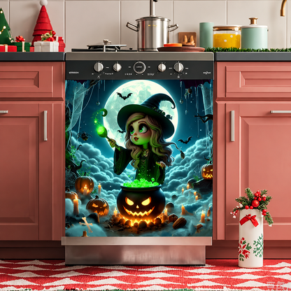 Halloween-Themed Dishwasher Decal—Kitchen Decor for a Spooky Atmosphere