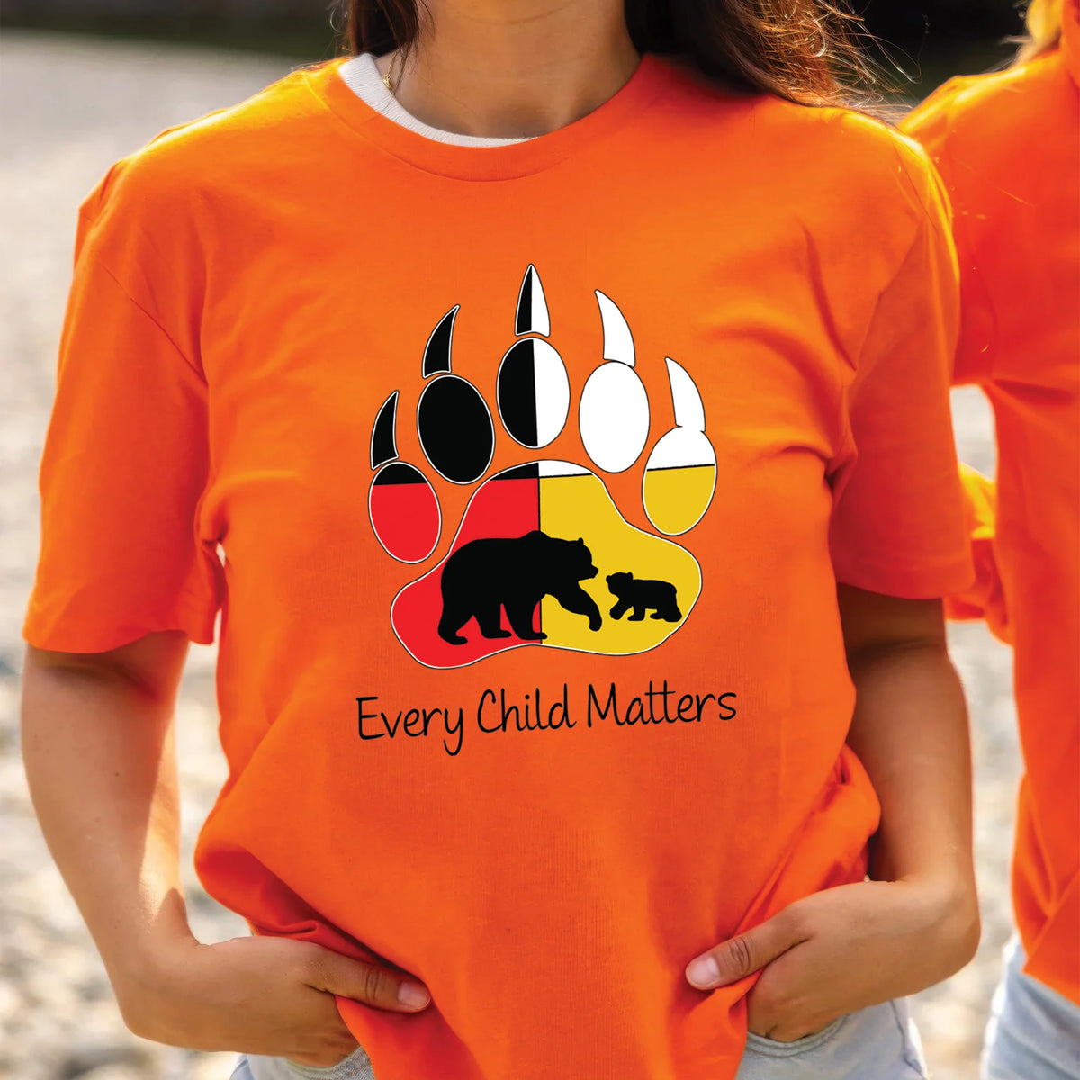 Every Child Matters Guardian Spirit Bear Paw Orange Shirt Day Native American Unisex T-shirt/Hoodie/Sweatshirt