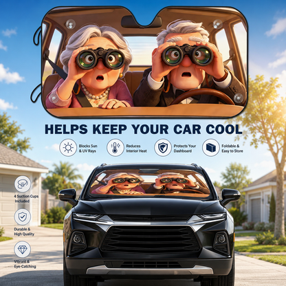 Universal Car Windshield Sun Shade – Foldable UV & Heat Protection Auto Sunshade for Cars, SUVs and Trucks