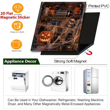 Halloween-Themed Dishwasher Decal—Kitchen Decor for a Spooky Atmosphere