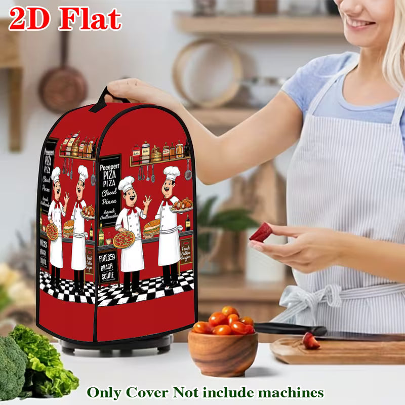 2D Printed Kitchen Appliance Cover – Decorative Dustproof Mixer & Blender Cover