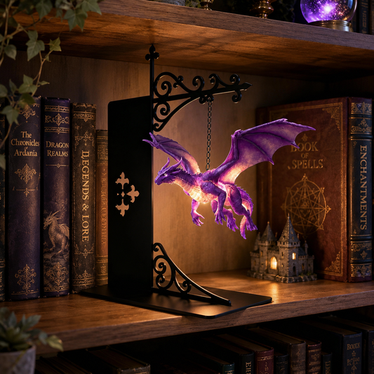 Fantasy Dragon Bookshelf Lamp - The Perfect Gift For Dragon Lovers