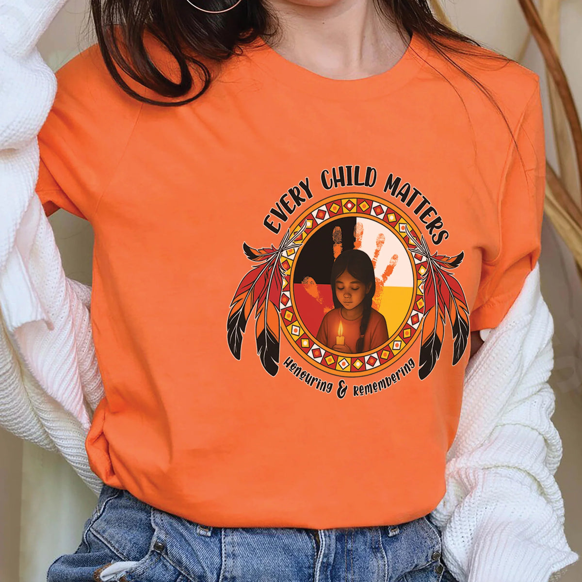 Remembering the Lost, Honouring the Survivors For Orange Shirt Day Unisex T-shirt/Hoodie/Sweatshirt 148