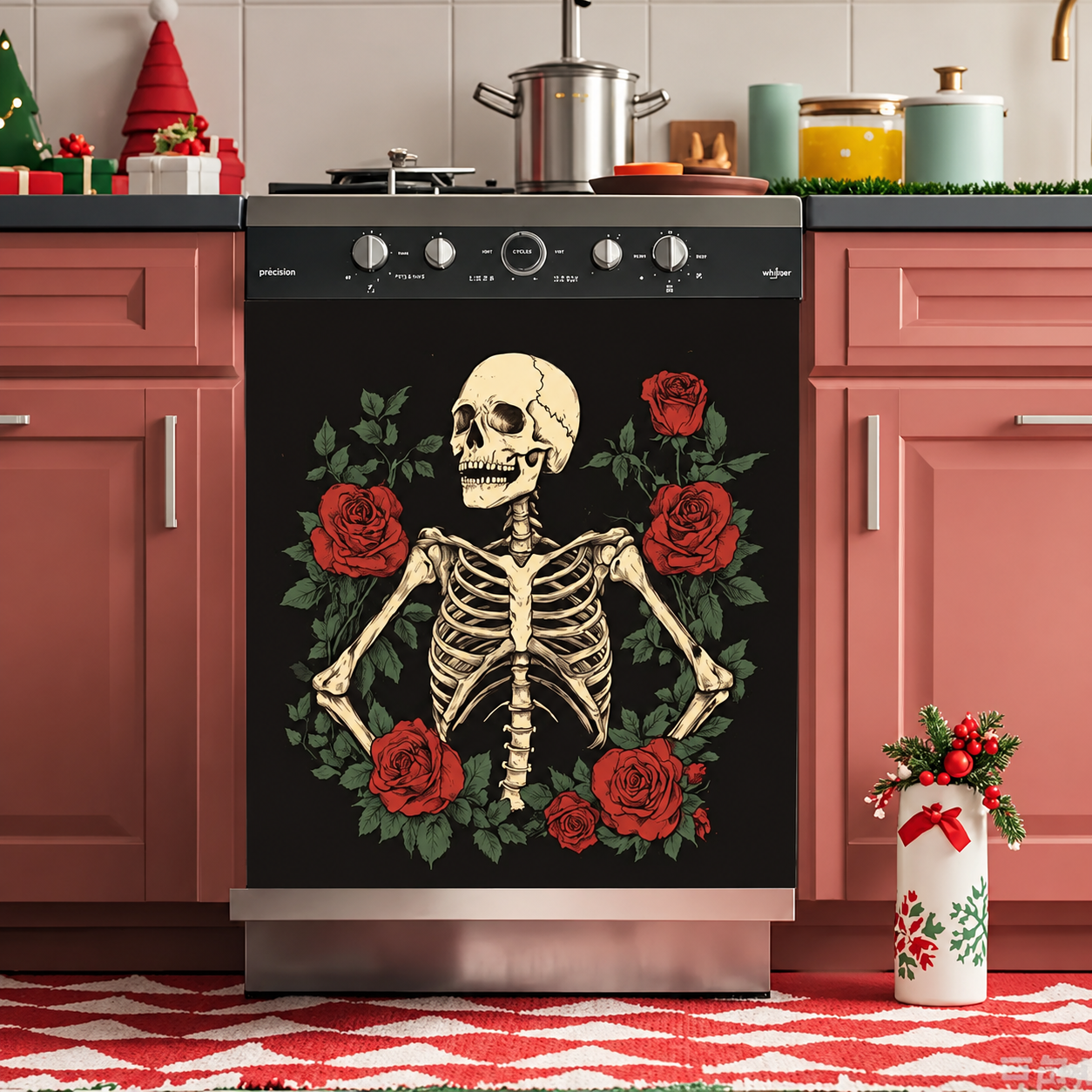 Halloween-Themed Dishwasher Decal—Kitchen Decor for a Spooky Atmosphere