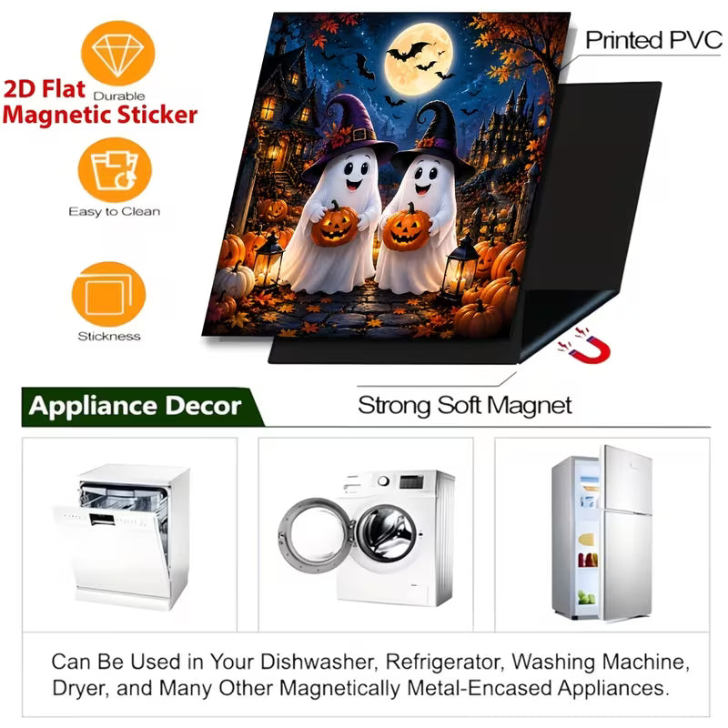 Halloween-Themed Dishwasher Decal—Kitchen Decor for a Spooky Atmosphere