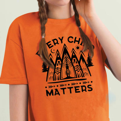 Every Child Matters Mountain Orange Native American Unisex T-shirt/Hoodie/Sweatshirt