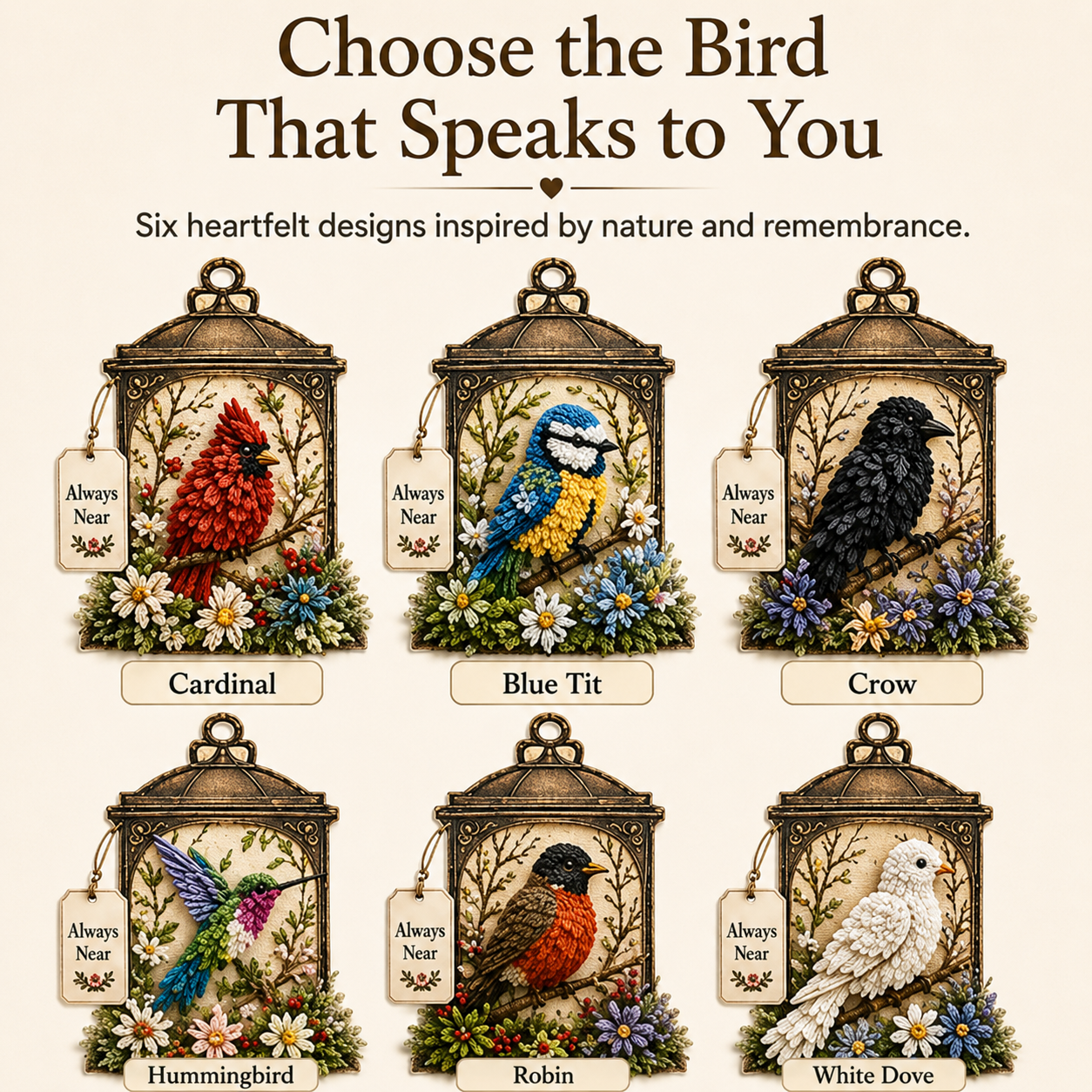 Always Near 3D Fabric Memory Lantern Kit - DIY Bird Poke Art Craft for Beginners
