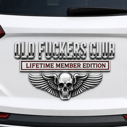 Old F*CKERS Club Metal Car Emblem