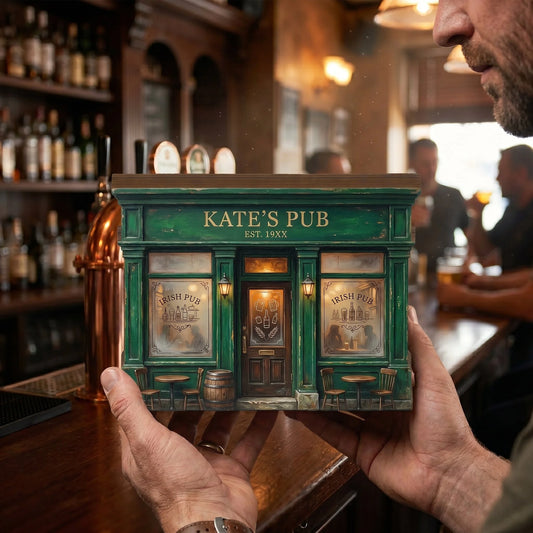 Custom Irish Pub Wooden Plaque - Personalized Home Bar Decor Gift - Welcome To Your Pub