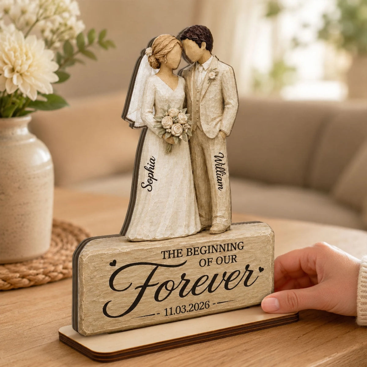 Wedding Couple 2D Flat - Personalized 2-Layered Woo (4)
