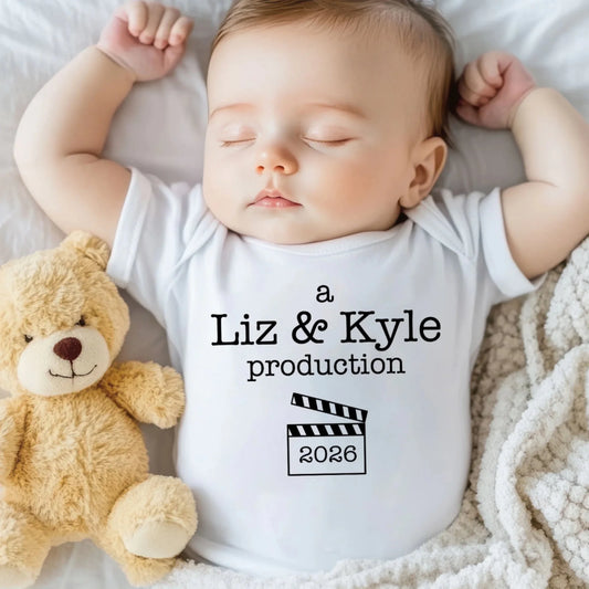 Custom Baby Onesie - Personalized Baby Shower Gifts For New Parents - A Mom & Dad Production