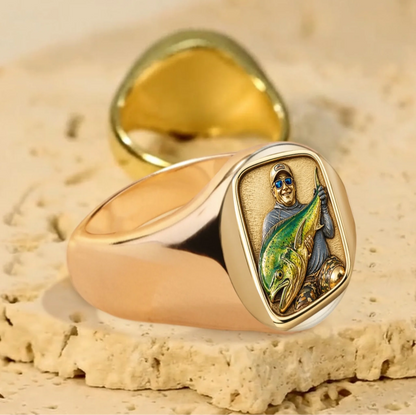 Gone Fishing - Personalized Fishing Signet Ring (6)
