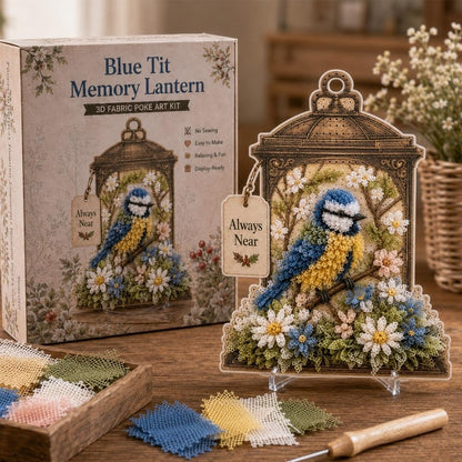 Always Near 3D Fabric Memory Lantern Kit - DIY Bird Poke Art Craft for Beginners