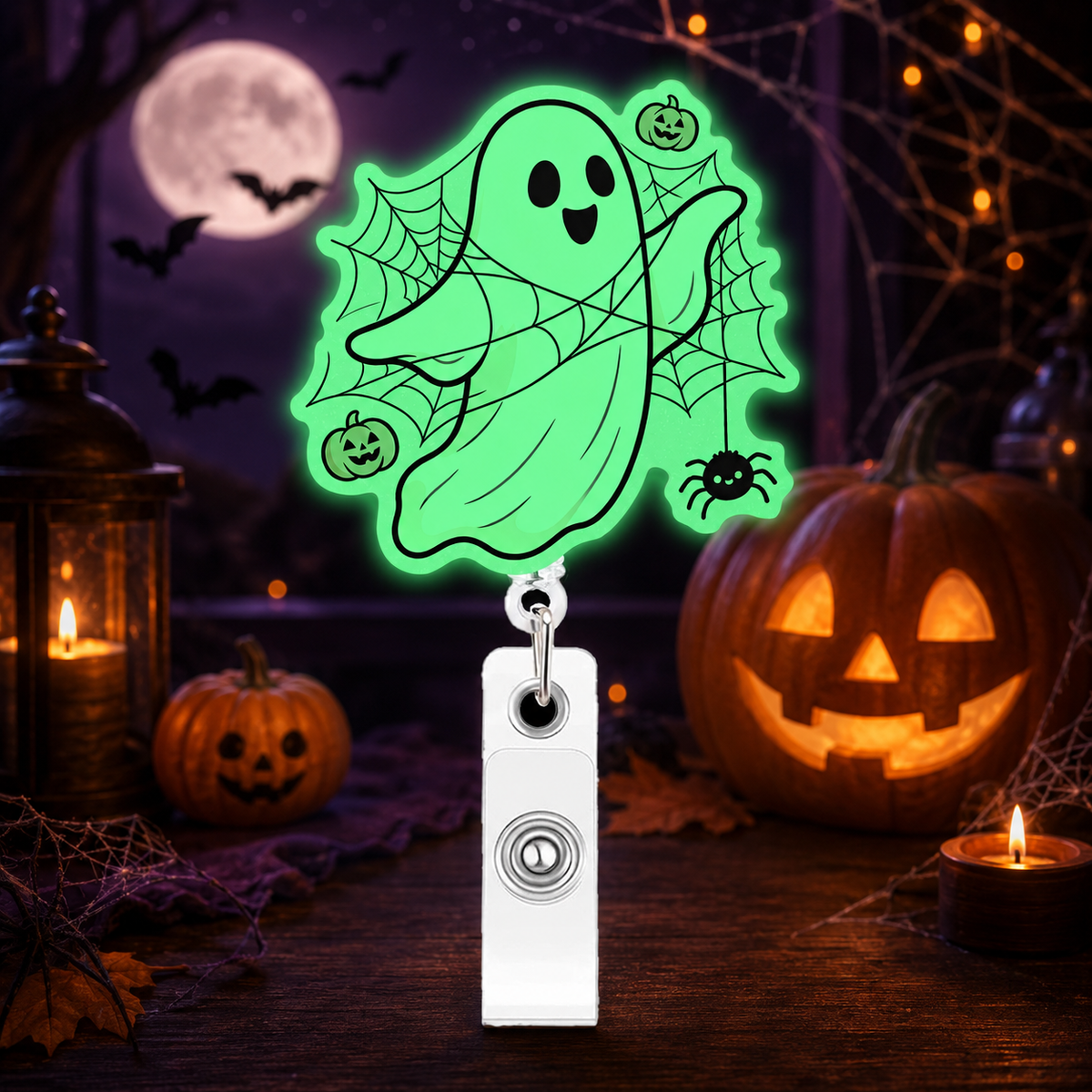 Cute Spooky ID Badge Holder for Nurses, Teachers & Healthcare Workers
