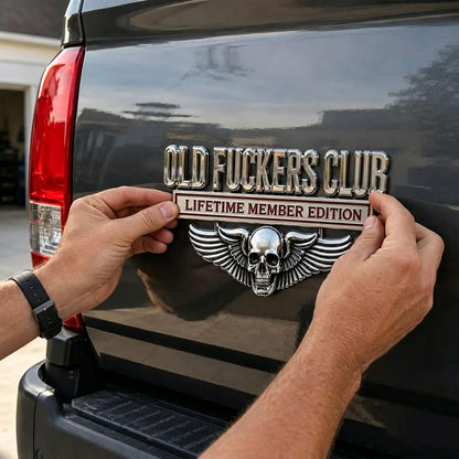 Old F*CKERS Club Metal Car Emblem