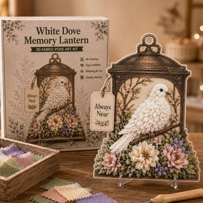 Always Near 3D Fabric Memory Lantern Kit - DIY Bird Poke Art Craft for Beginners