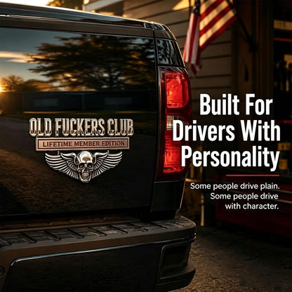 Old F*CKERS Club Metal Car Emblem