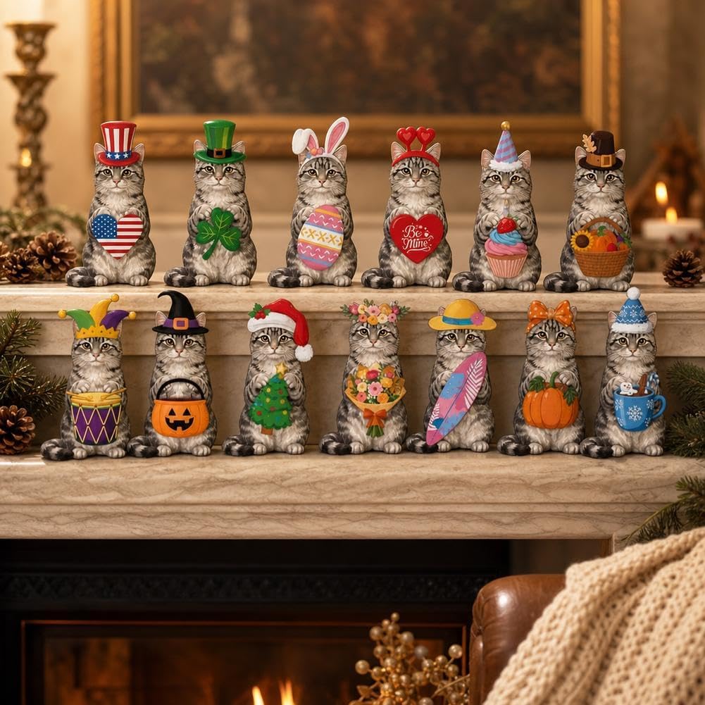 Interchangeable Seasonal Animal Wooden Decor – Magnetic Holiday Accessories