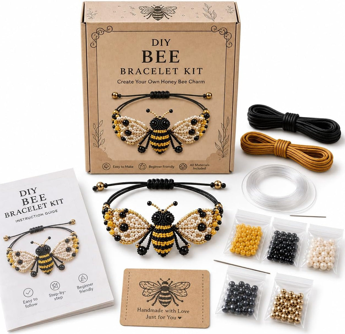 DIY Animal Beaded Bracelet Kit - Beginner-Friendly Jewelry Making Craft Set
