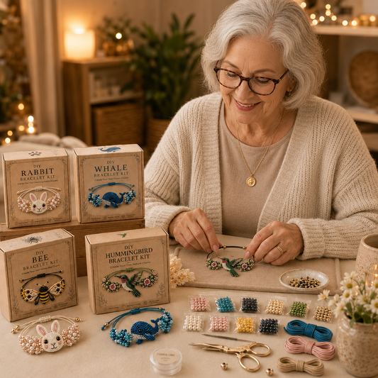 DIY Animal Beaded Bracelet Kit - Beginner-Friendly Jewelry Making Craft Set