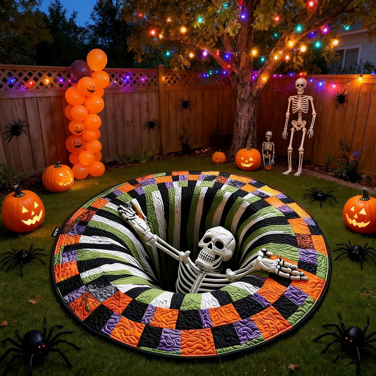 Halloween 3D Illusion Rug – Spooky Doormat for a Thrilling Home Decor Atmosphere