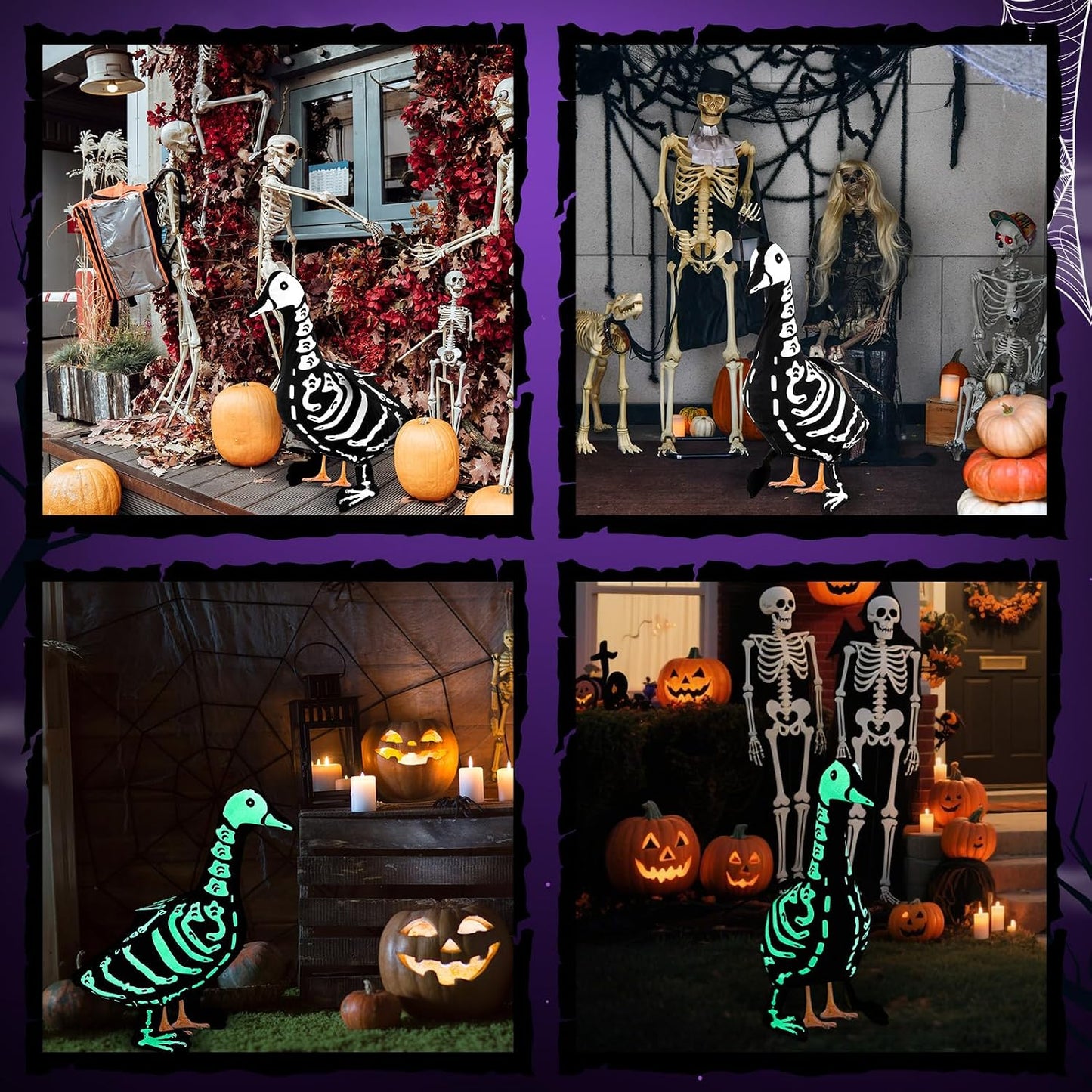 Halloween Porch Goose Outfit - Spooky Outdoor Yard Decor For Front Porch & Garden