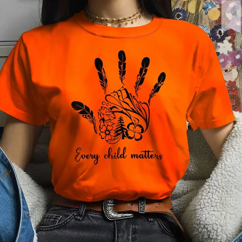 Every Child Matters Native Handprint Luxe Native American Unisex T-shirt/Hoodie/Sweatshirt