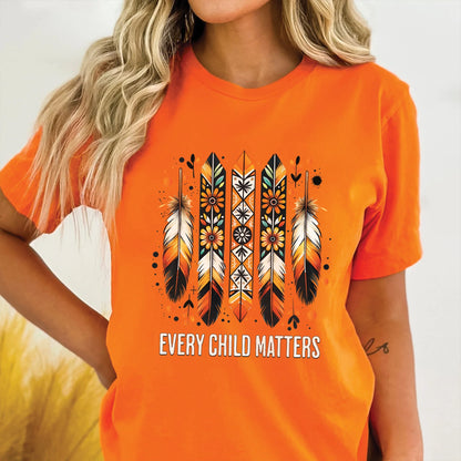 Every Child Matters Orange Native American Feather Unisex T-shirt/Hoodie/Sweatshirt
