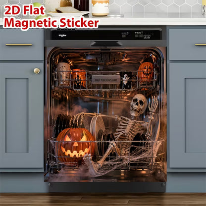 Halloween-Themed Dishwasher Decal—Kitchen Decor for a Spooky Atmosphere