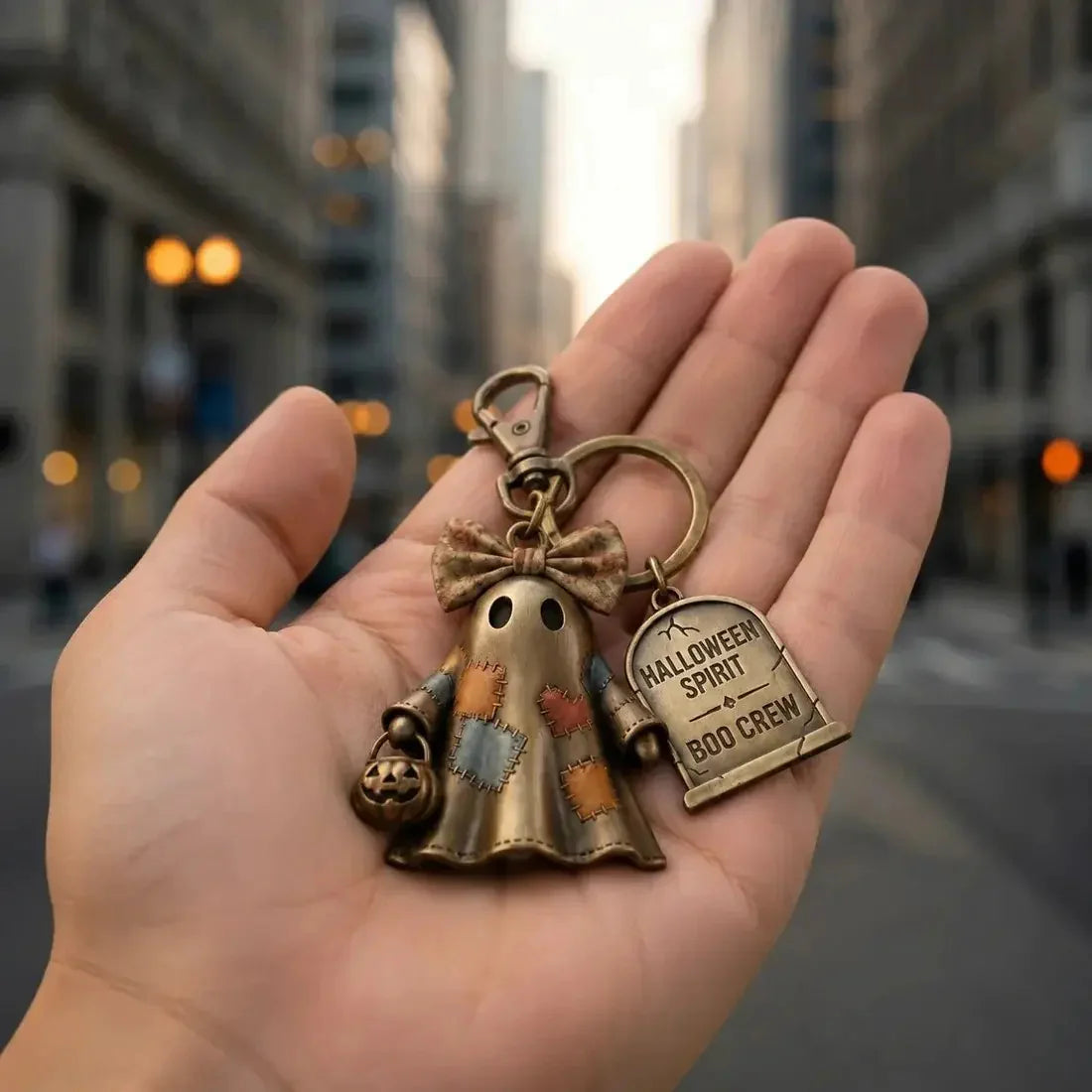 Halloween Ghost Squad Keychain - Cute Spooky Ghost Charm For Keys, Bags & Backpacks