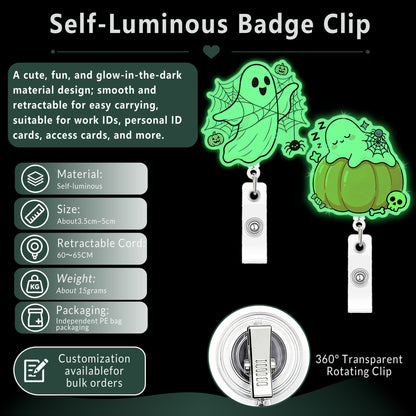 Cute Spooky ID Badge Holder for Nurses, Teachers & Healthcare Workers