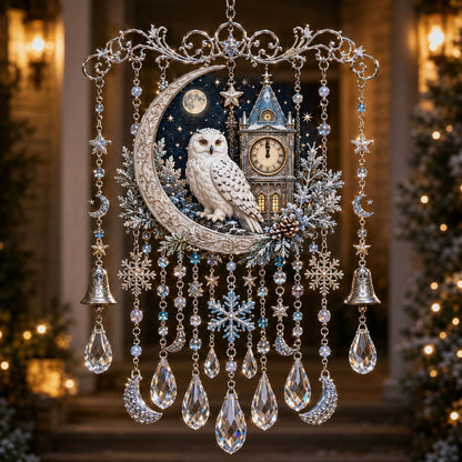 Christmas Nativity Star Crystal Wind Chime – Stained Glass-Inspired Holiday Hanging Decor