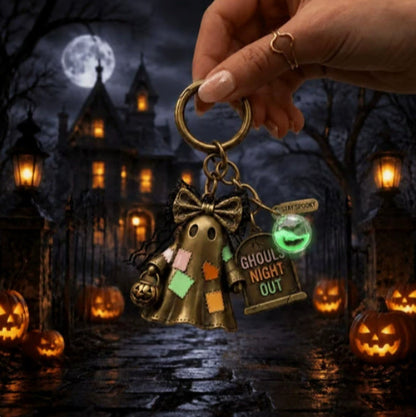 Halloween Ghost Squad Keychain - Cute Spooky Ghost Charm For Keys, Bags & Backpacks