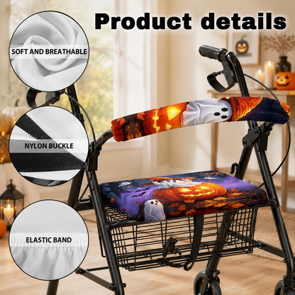 Reusable Walker Seat and Handle Cover Set – Adjustable 2D Decorative Walker Accessories