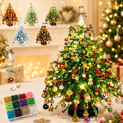 🎄✨ DIY Beaded Christmas Tree Kit – 🎅Create Your Own Sparkling Holiday Decoration
