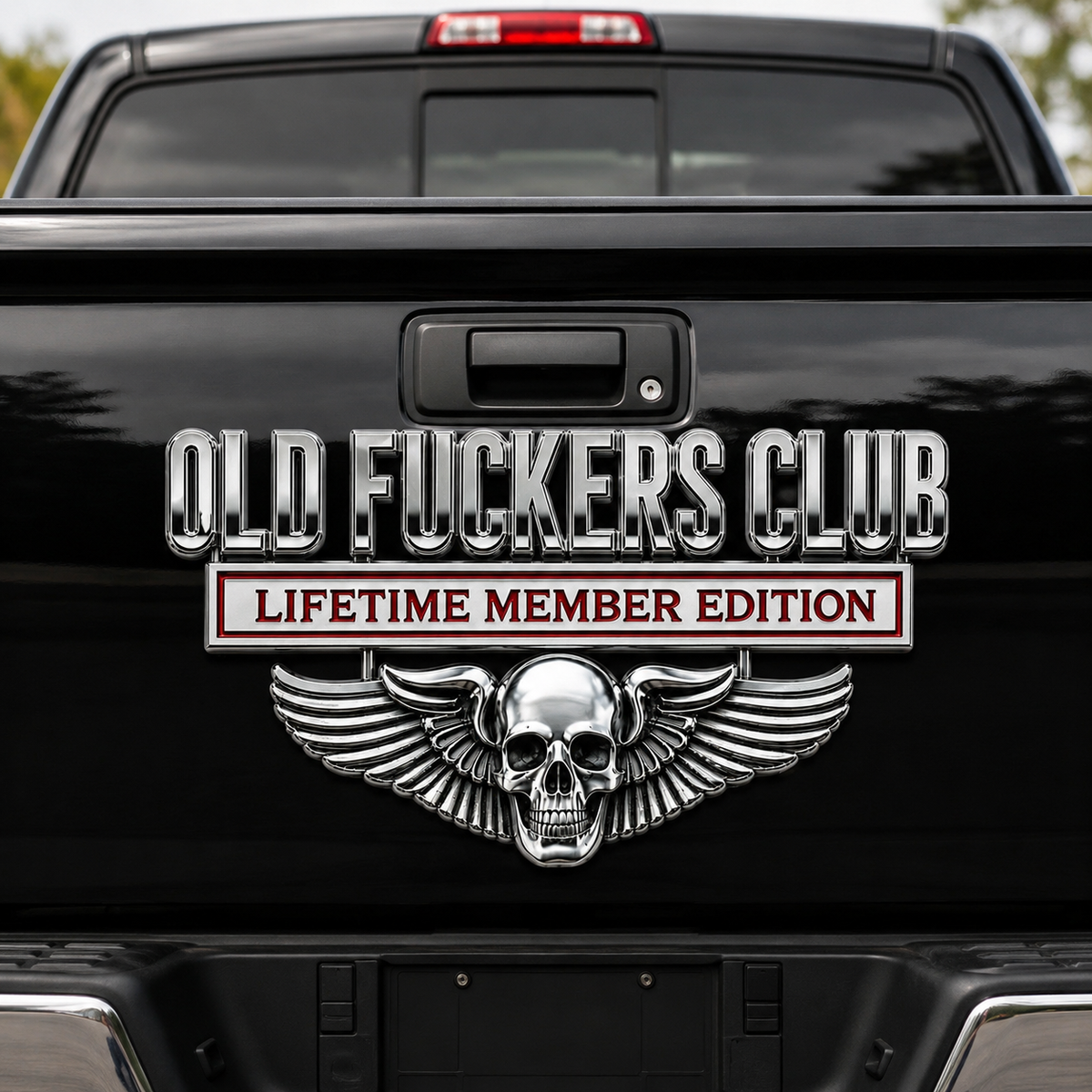 Old F*CKERS Club Metal Car Emblem