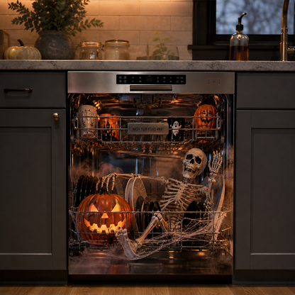 Halloween-Themed Dishwasher Decal—Kitchen Decor for a Spooky Atmosphere
