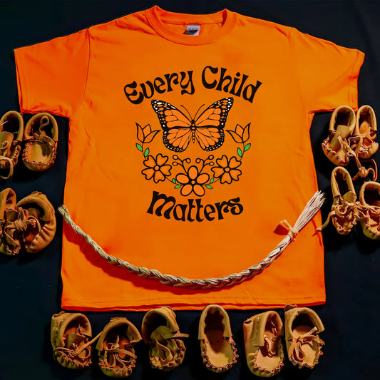 Every Child Matters Native Orange Butterfly Native American Unisex T-shirt/Hoodie/Sweatshirt