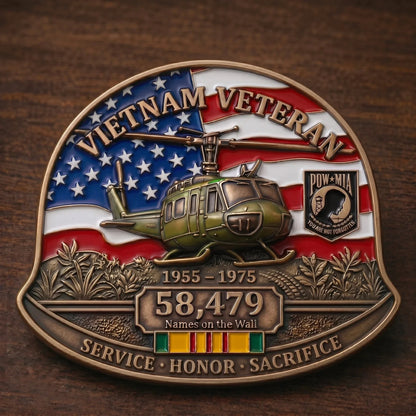 ❤️Last Day 50% OFF - 🎖️Vietnam Veteran M1 Helmet Tribute Challenge Coin