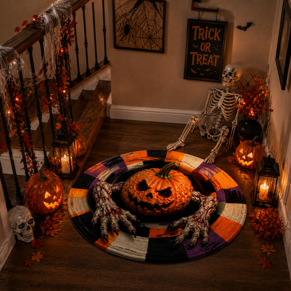 Halloween 3D Illusion Rug – Spooky Doormat for a Thrilling Home Decor Atmosphere
