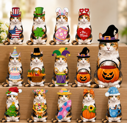 Interchangeable Seasonal Animal Wooden Decor – Magnetic Holiday Accessories