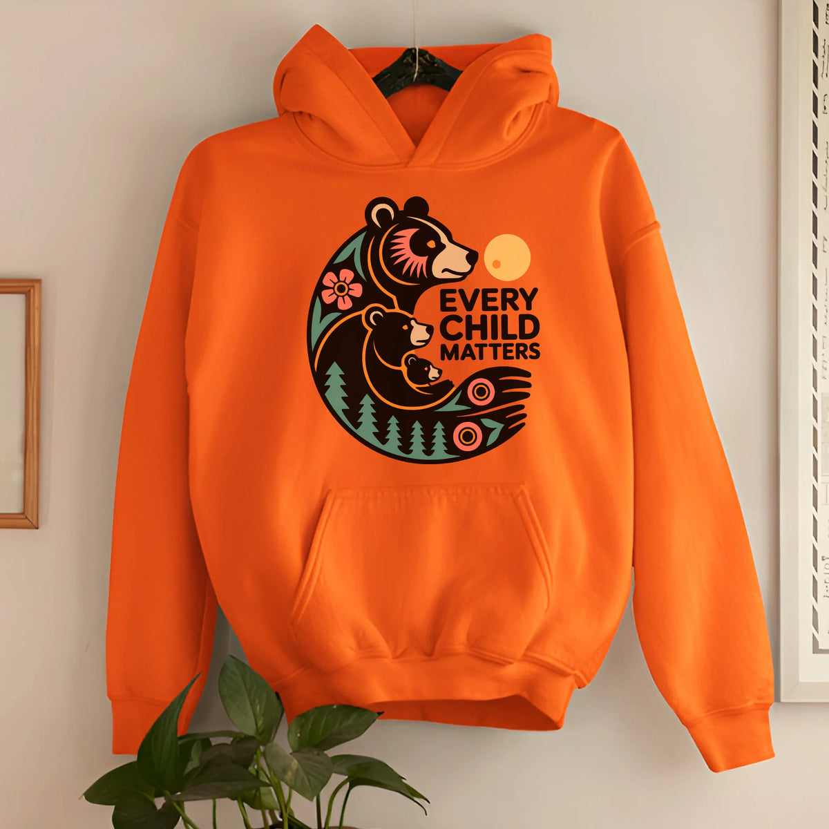 Sacred Bear Family Every Child Matters Orange Shirt Day Unisex T-shirt/Hoodie/Sweatshirt