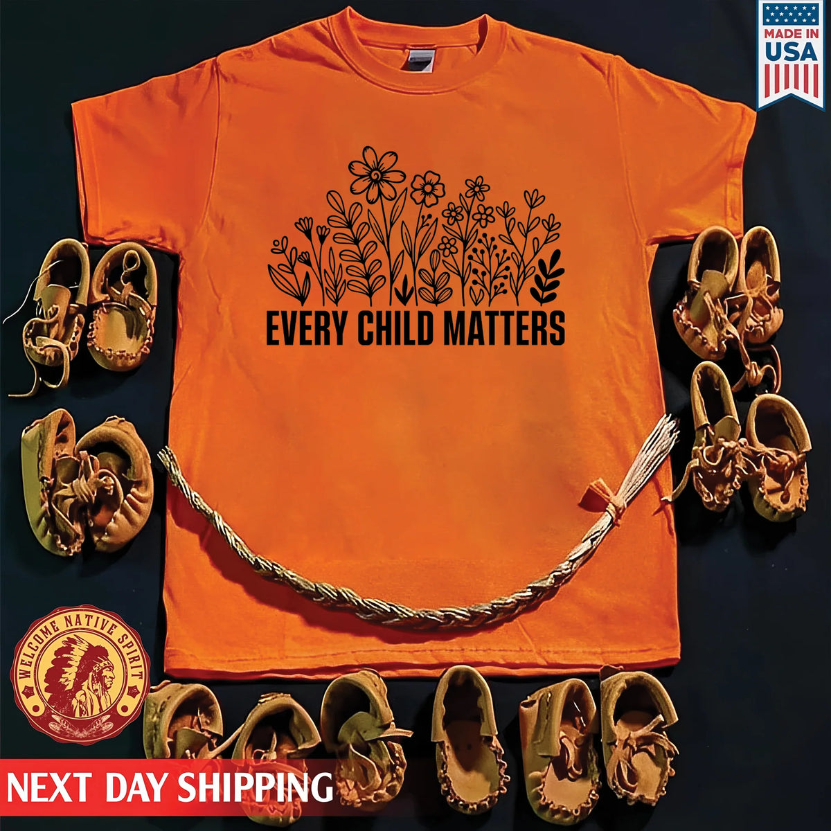 Every Child Matters – Blooming Hope Orange Shirt Day Native American Unisex T-shirt/Hoodie/Sweatshirt